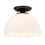 Dorinda 1 Light 12.25 Inch Wide Semi Flush Mount by Golden - 6954-SF