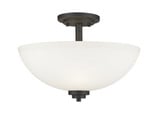 Ashton 3 Light 15.75 Inch Wide Semi Flush Mount by Z-Lite - 443SF