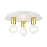 Hillview 3 Light 14 Inch Wide Flush Mount by Livex - 45873