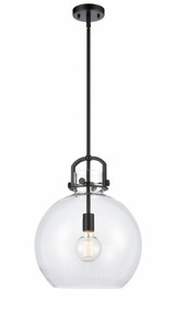 Newton Sphere 1 Light Medium Stem Pendant 14 Inch Wide by Innovations - 410-1SL-G410-14