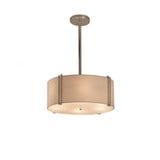 Textile Reveal 2 Light Crem Medium Pendant by Justice Design - FAB-9510-CREM