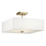 Shailene 3 Light 18 Inch Wide Square Semi Flush Mount by Kichler - 43693