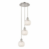 White Mouchette 3 Light Cord Hung Medium Pendant by Innovations - 113B-3P-G1216-6