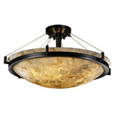 Alabaster Rocks Ring 6 Light 27Inch Wide Semi Flush Mount by Justice Design - ALR-9682-35