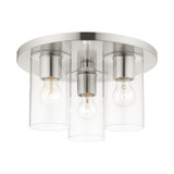 Zurich 3 Light 14 Inch Wide Flush Mount by Livex - 45472