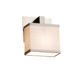 Textile Modular 1 Light ADA Rectangle Whte Wall Sconce by Justice Design - FAB-8931-55-WHTE