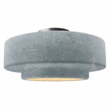 Radiance 1 Light Large Tier Concrete Semi Flush Mount by Justice Design - CER-6365-CONC