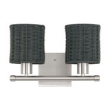Weavington 2 Light Bath Vanity 9.5 Inch Tall and 14 Inch Wide by Livex - 13702