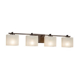 Fusion Era 4 Light Weve Glass Vanity Light by Justice Design - FSN-8444-55-WEVE
