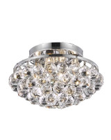 Corona 4 Light 14 Inch Wide Steel Flush Mount by Elegant - V9805F14