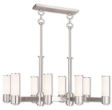 Weston 8 Light Small Linear Chandelier by Livex - 52108