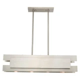 Varick 4 Light Geometric Linear Chandelier by Livex - 40694