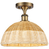 Bristol Natural II 1 Light Semi Flush Mount 11.75 Inch Wide by Innovations - 516-1C-NBD2-12