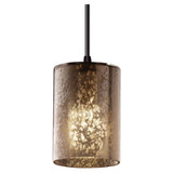 Fusion Mini 1 Light Cylinder Mror Mini Pendant by Justice Design - FSN-8815-10-MROR