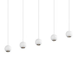 Hemisphere 5 LED Pendant 4 Inch Tall and 15 Inch Wide by Sonneman - 7508