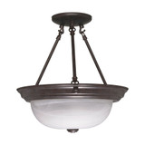 2 Light 13.25 Inch Wide Semi Flush Mount by Nuvo - 60-201-1314