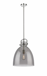 Newton Bell 1 Light Stem Pendant 18.25 Inch and 14 Inch Wide by Innovations - 410-1SL-G412-14