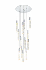 Aurora 6.5W 13 LED Chandelier 19 Inch Tall and 30 Inch Wide by Elegant - 2089G30