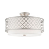 Arabesque 3 Light 18.13 Inch Wide Semi Flush Mount by Livex - 41109