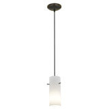 Cylinder 1 Light Mini Glass Pendant with Cord 10 Inch Tall by Access - 28030-CC-CYLI