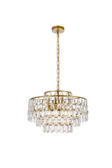 Mila 5 Light Large Pendant 20 Inch Wide by Elegant - 1102D20