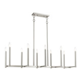 Alpine 10 Light Small Linear Chandelier by Livex - 40259