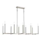 Alpine 10 Light Small Linear Chandelier by Livex - 40259