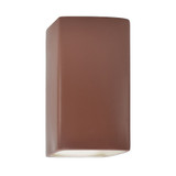 Ambiance 1 Light Small Rectangular Closed Top Wall Sconce by Justice Design - CER-0910