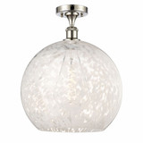 White Mouchette 1 Light Semi Flush Mount by Innovations - 516-1C-G1216-14