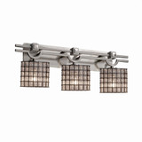 Wire Glass Argyle 3 Light Vanity Light 29 Inch Wide by Justice Design - WGL-8503-30-GRCB