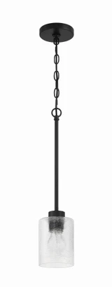 Lyndsey 1 Light Mini Pendant 20.75 Inch Tall and 5 Inch Wide by Craftmade - 60291