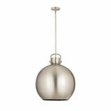 Newton Sphere 1 Light Metal Large Stem Pendant 18 Inch Wide by Innovations - 410-1SL-M410-18