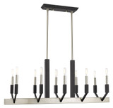 Beckett 10 Light Candle Style Linear Chandelier by Livex - 51168