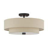 Bellingham 4 Light Large Semi Flush Mount 9 Inch and 18 Inch Wide by Livex - 58855