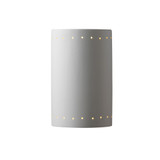 Ambiance Large ADA Cylinder Perfs Closed Top Wall Sconce by Justice Design - CER-5290