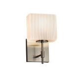 Fusion Union 1 Light Rbon Glass Short Wall Sconce by Justice Design - FSN-8411-55-RBON