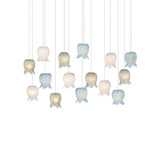 Polpo 15 Light Linear Multi Drop Pendant 48 Inch Wide by Currey Company - 9000-1399