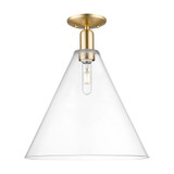 Berkshire Glass 1 Light Semi Flush Mount 19 Inch X 16 Inch by Innovations - 716-1C-GBC162