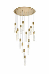 Aurora 6.5W 16 LED Chandelier 19 Inch Tall and 36 Inch Wide by Elegant - 2089G36
