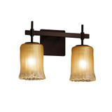 Veneto Luce Union 2 Light Cylinder Gldc Vanity Light by Justice Design - GLA-8412-16-GLDC