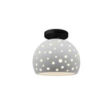 Perforated Globe 1 Light Semi Flush Mount 7 X 7 Inch Wide by Justice Design - CER-6357