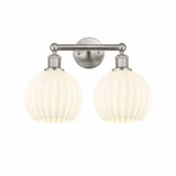 White Venetian 2 Light Vanity Light 17 Inch Wide by Innovations - 616-2W-G1217-8