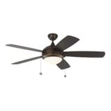 Discus Outdoor 5 Blade Ceiling Fan with Light Kit 52 Inch W by Generation - 5DIW52D