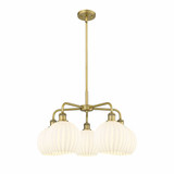 White Venetian 5 Light Medium Chandelier by Innovations 516-5CR-G1217-8 - 516-5CR-G1217-8