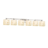 Lumenaria Regency 6 Light Rectangle Vanity Light by Justice Design - FAL-8436-55
