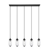 Arden 5 Light Linear Chandelier 12 x 4.75 Inches Wide by Z-Lite - 651P-5L