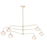 Ume 6 Light Contemporary Oversized Pendant 58 Inch Wide by Hubbardton Forge - 136357H