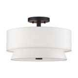 Fontana 3 Light 15 Inch Wide Semi Flush Mount by Livex - 60026