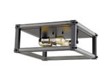 Kirkland 3 Light 16.25 Inch Wide Square Flush Mount by Z-Lite - 472F3S