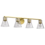 Gianna 4 Light Bath Vanity 7.5 Inch Tall and 33.25 Inch Wide by Nuvo - 60/8334